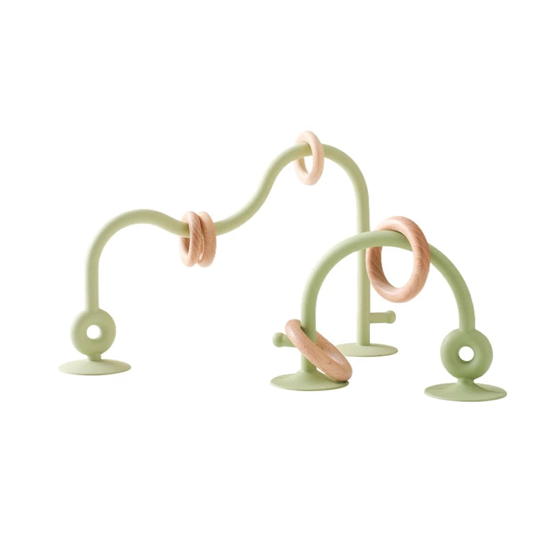 Wooden bead maze toy for sensory play and learning