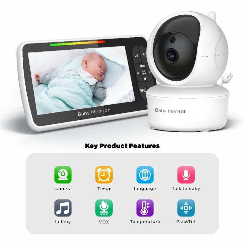Complete baby monitor system and camera unit and LCD parent receiver