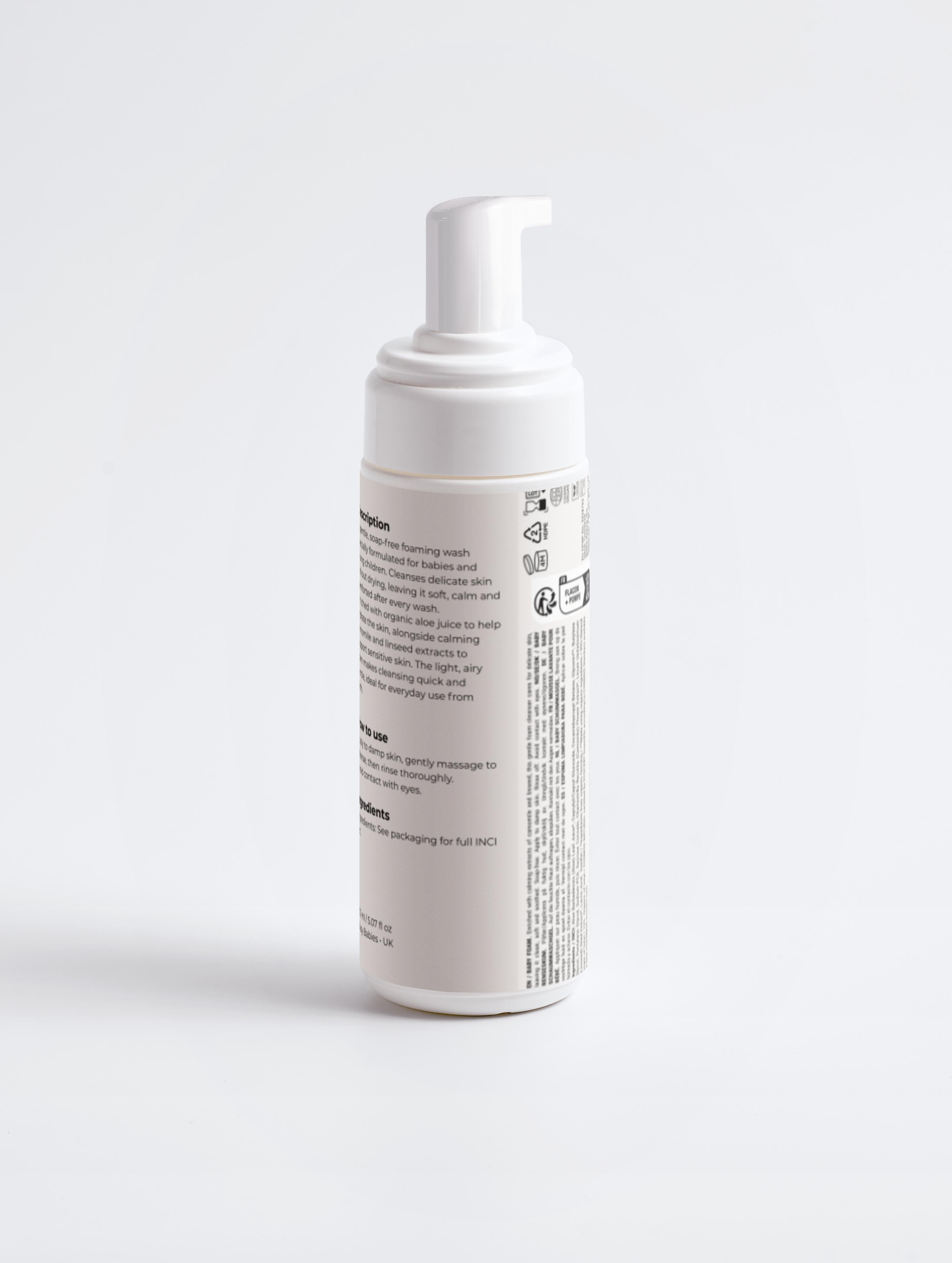 Busy Babies gentle baby foaming wash 150ml bottle with label