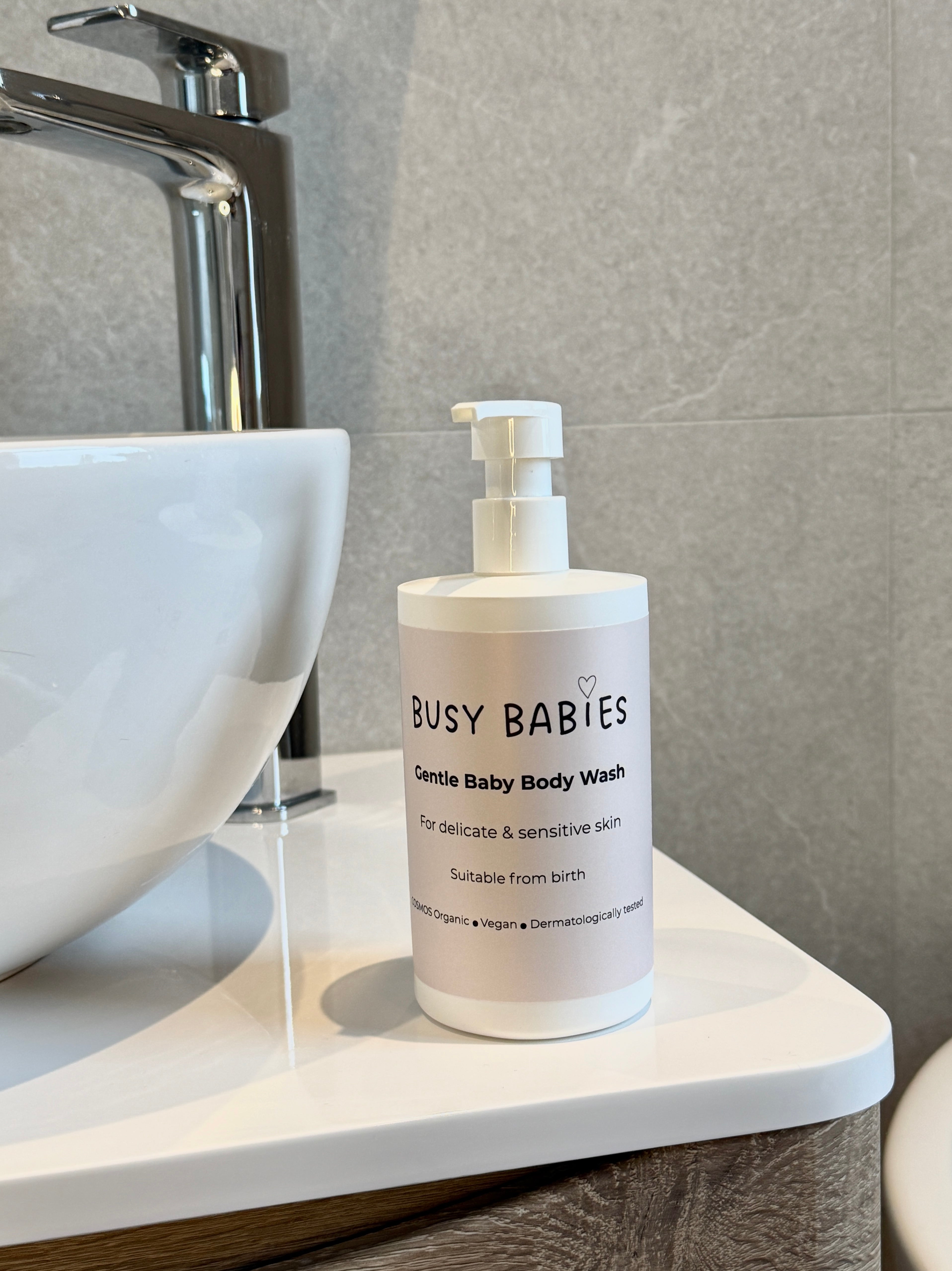 Busy Babies gentle baby body wash suitable from birth