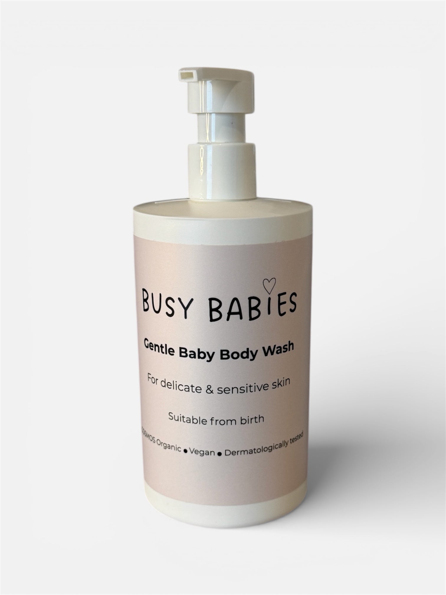 Busy Babies gentle organic baby body wash 390ml bottle