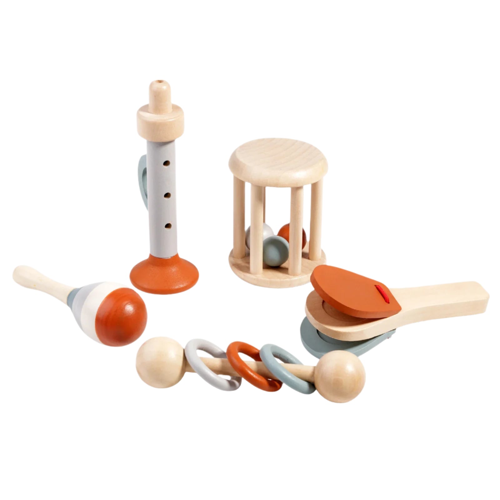 5-Piece Wooden Musical Instruments Set - Montessori Baby Toys 6+ Months