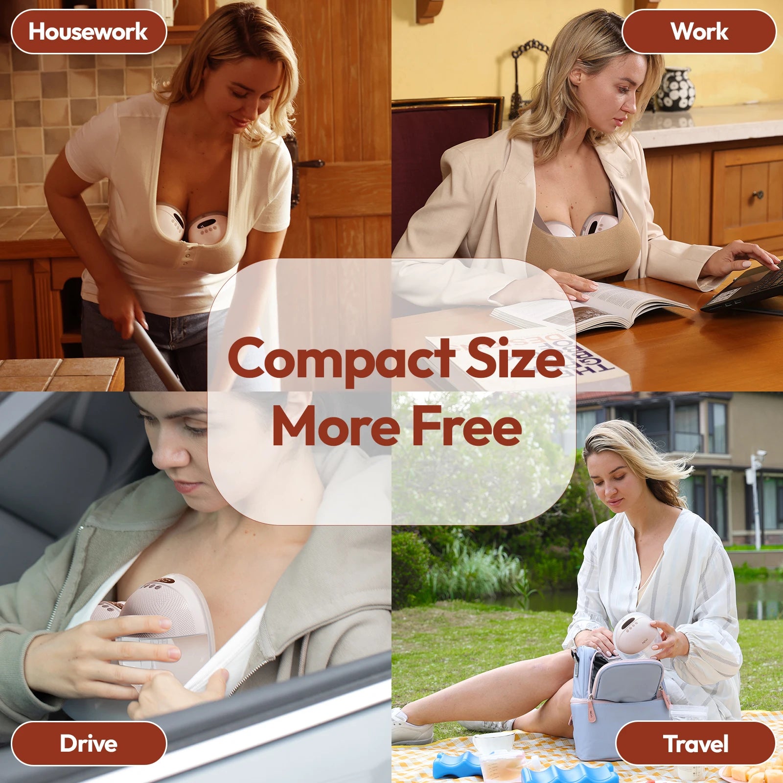 Hands-Free Electric Wearable Breast Pump