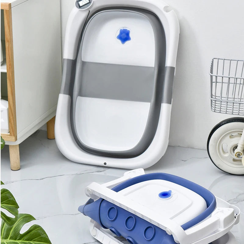Silicone Baby Bath Bucket with Temperature Sensor