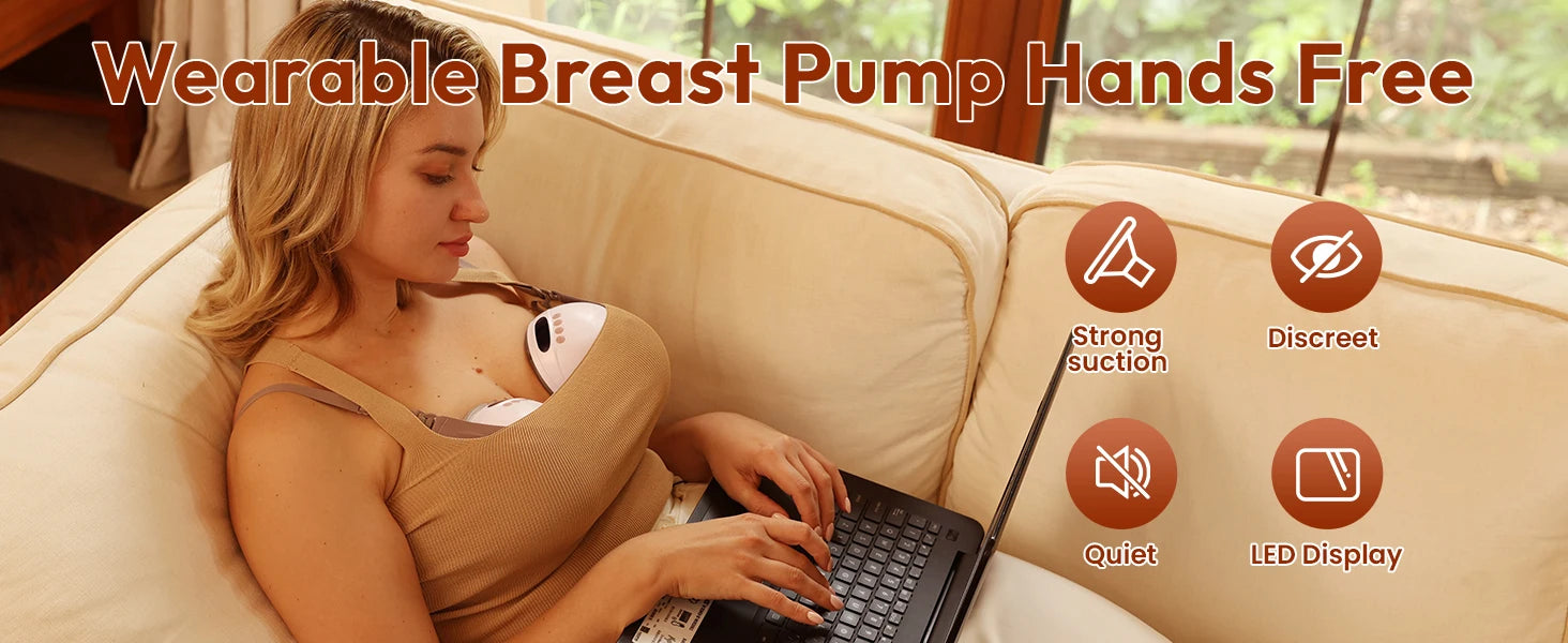 Hands-Free Electric Wearable Breast Pump